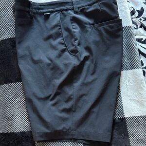 Travis Mathew Black Flat Front Shorts